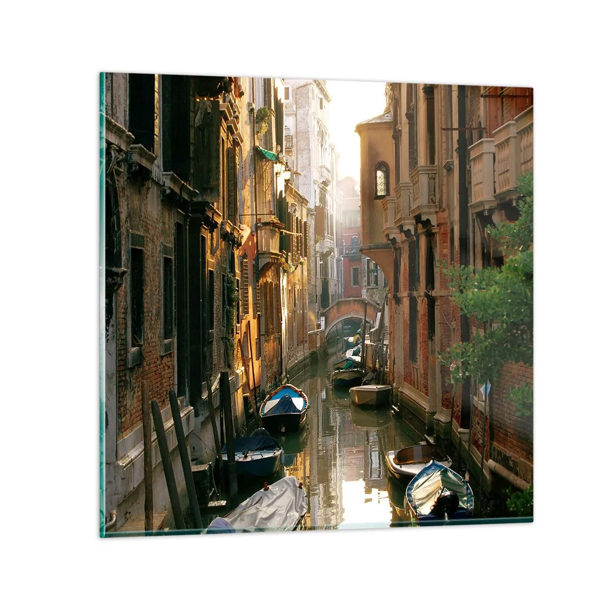 Impression sur verre - Image sur verre - Dans une ruelle vénitienne - 40x40 cm