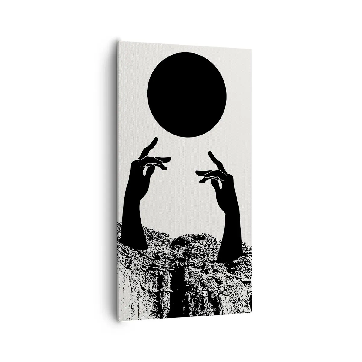 Impression sur toile - Image sur toile - Composition surréaliste : le soleil et le reste - 65x120 cm