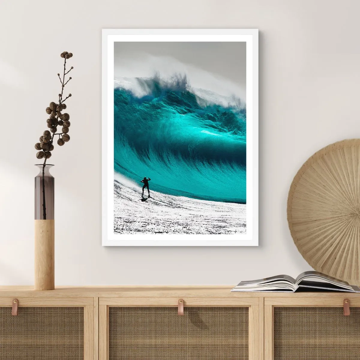Affiche dans un cadre blanc - Poster - Challenge accepté - 70x100 cm