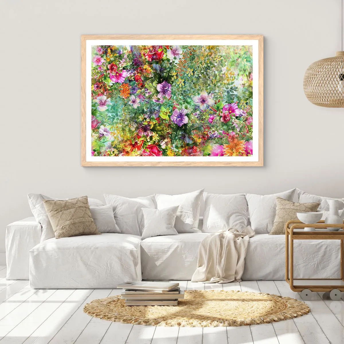 Affiche dans un chêne clair - Poster - En fleurs pour la perdition - 91x61 cm