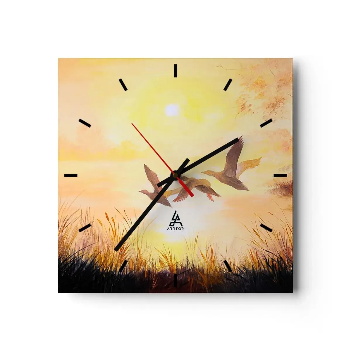 Horloge murale - Pendule murale - Le début d'un long voyage - 40x40 cm