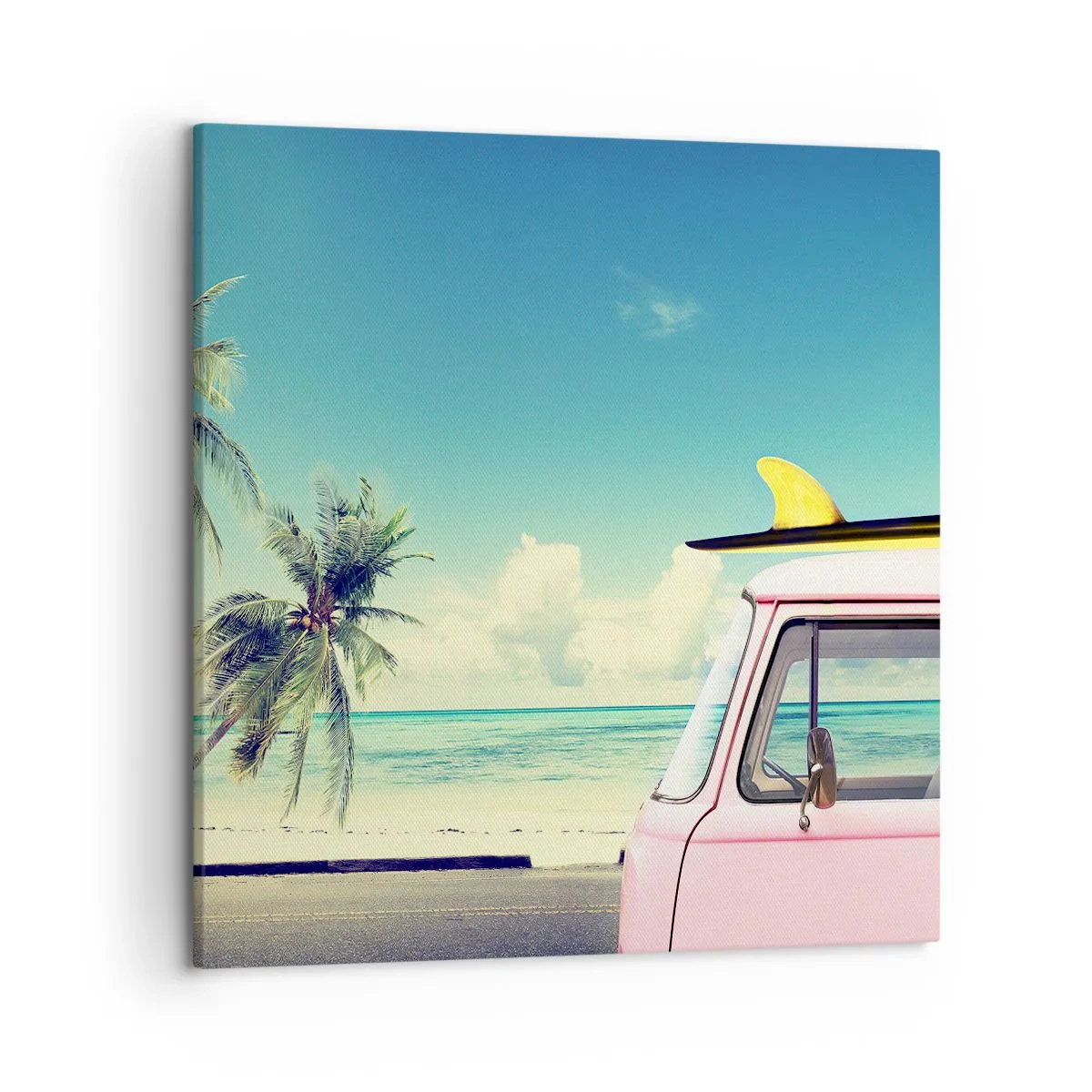 Impression sur toile - Image sur toile - Il est temps de commencer les vacances - 50x50 cm