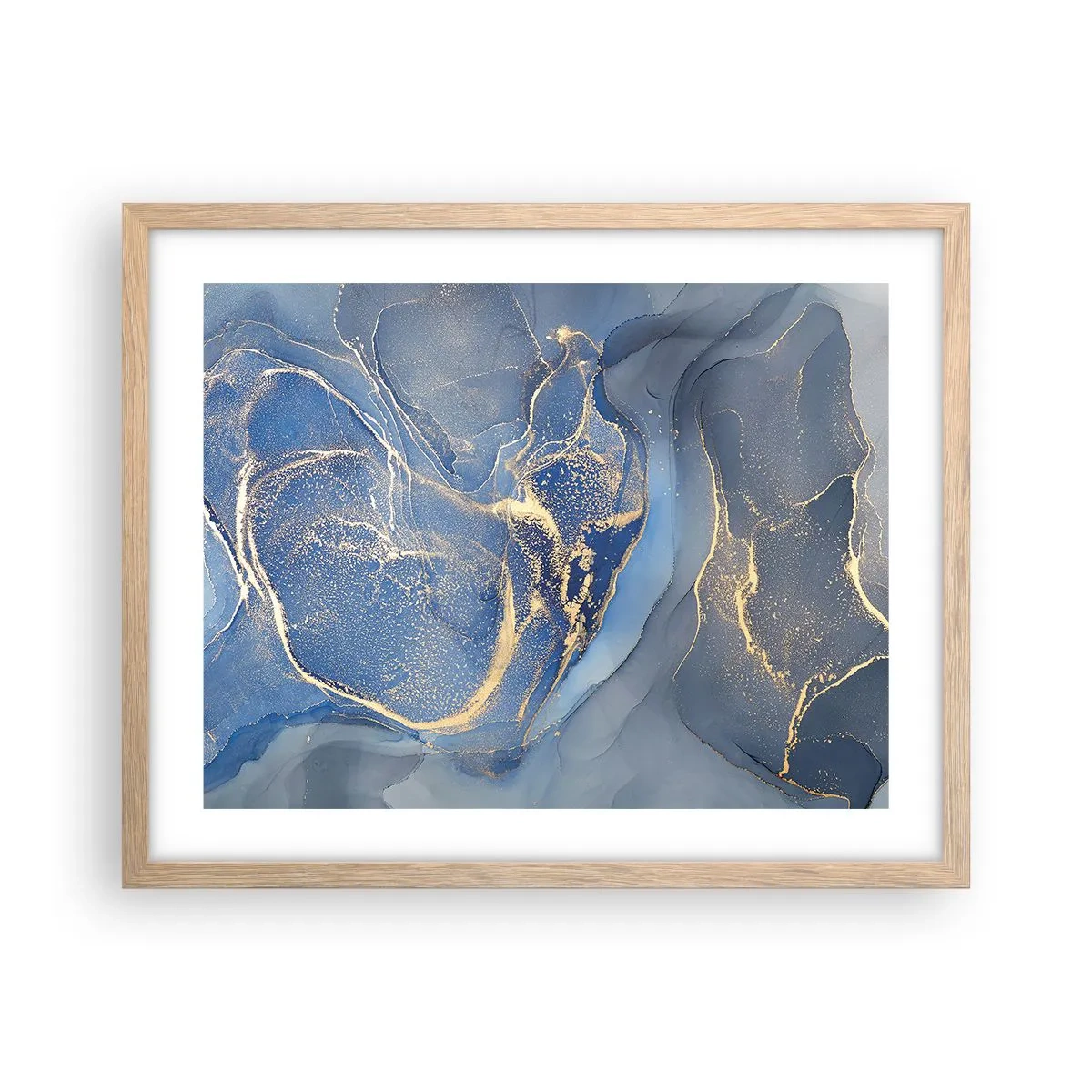 Affiche dans un chêne clair - Poster - Poussière d'or - 50x40 cm
