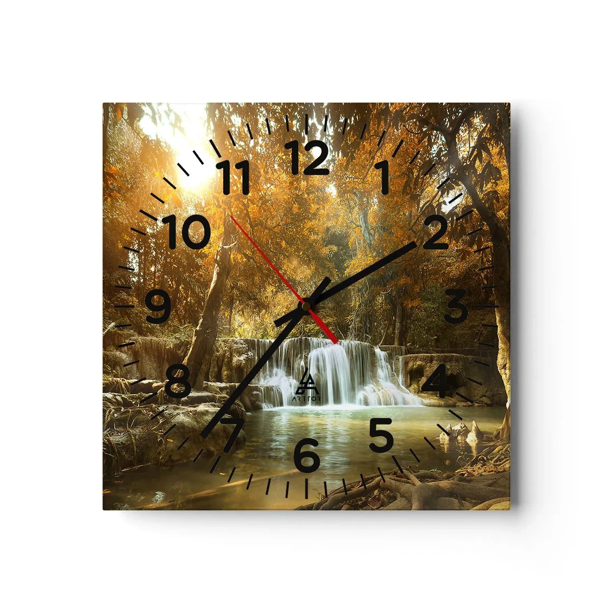 Horloge murale - Pendule murale - Cascade du parc - 30x30 cm