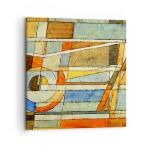 Impression sur toile - Image sur toile - Cubisme sur le chantier - 70x70 cm