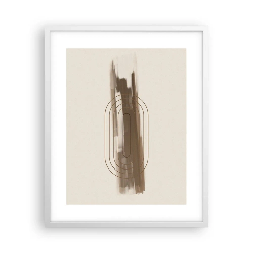 Affiche dans un cadre blanc - Poster - Parfum de gris - 40x50 cm