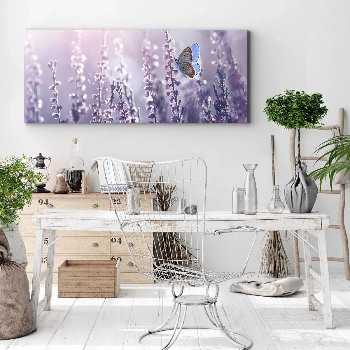 Impression sur toile - Image sur toile - Baiser de papillon - 100x40 cm