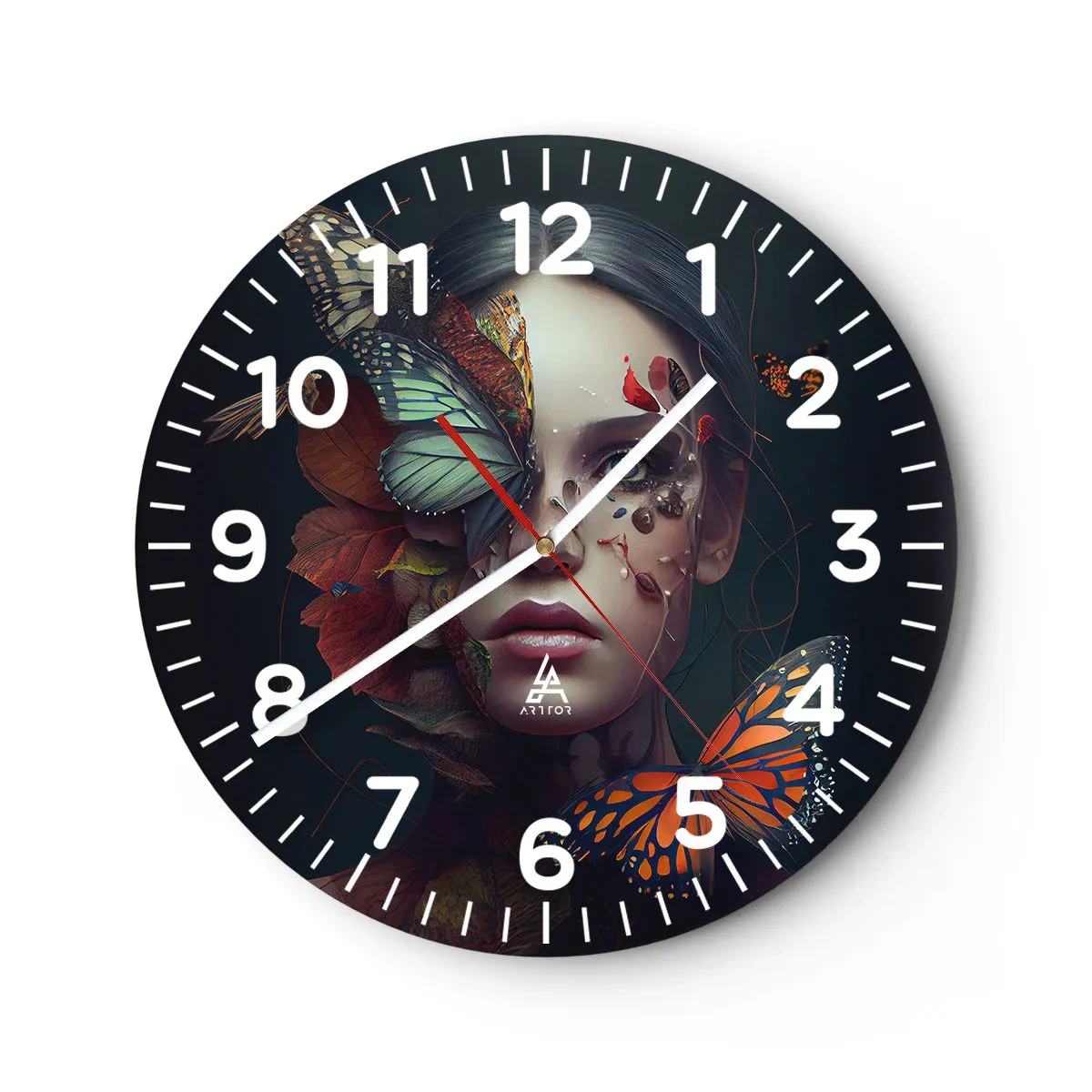Horloge murale - Pendule murale - Une merveilleuse métamorphose - 30x30 cm