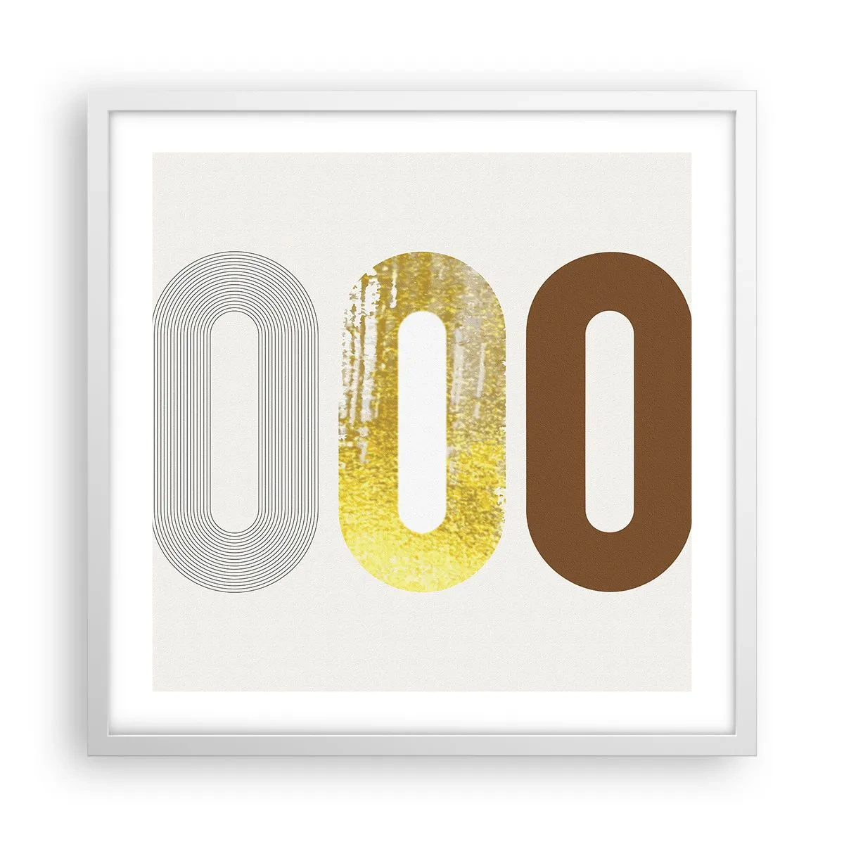 Affiche dans un cadre blanc - Poster - Ooo! - 50x50 cm