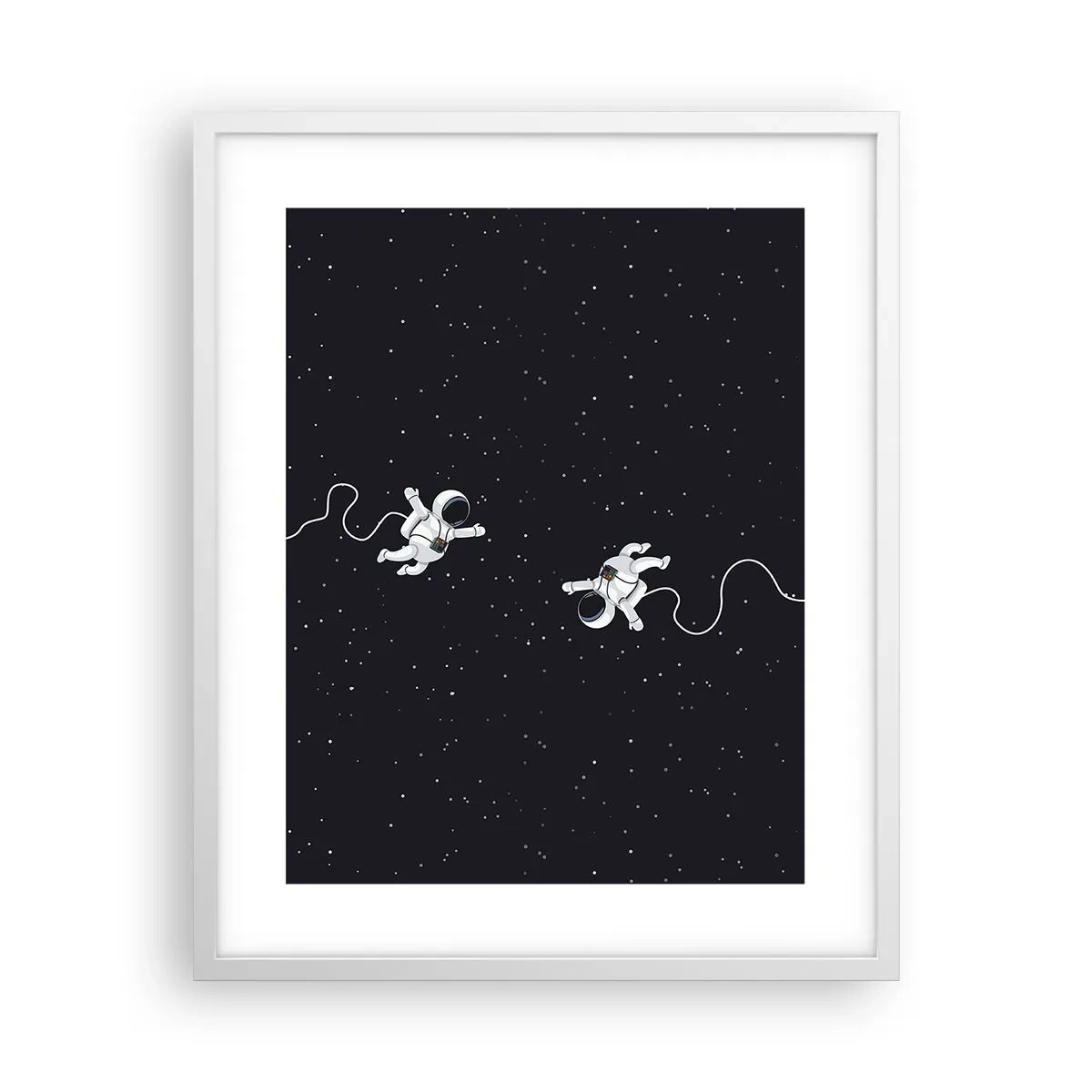 Affiche dans un cadre blanc - Poster - Sortie cosmique - 40x50 cm