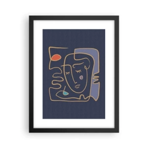 Affiche dans un cadre noir - Poster - En réflexion - 30x40 cm