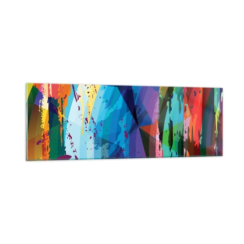 Impression sur verre - Image sur verre - Vertiges colorés - 90x30 cm