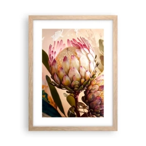 Affiche dans un chêne clair - Poster - Tendrement embrassé - 30x40 cm