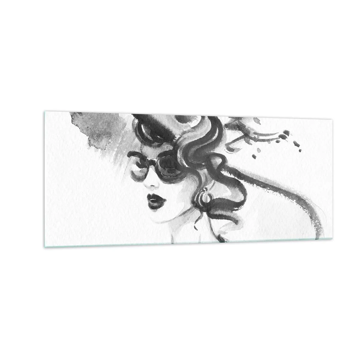 Impression sur verre - Image sur verre - Une dame de caractère - 100x40 cm