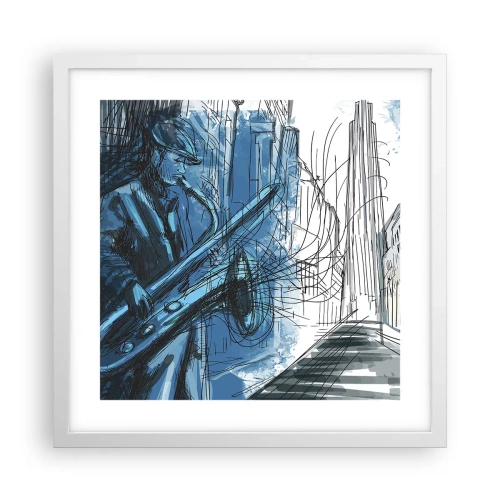 Affiche dans un cadre blanc - Poster - Rhapsodie urbaine - 40x40 cm