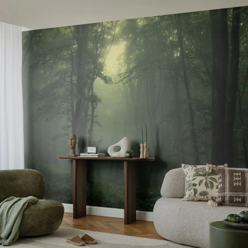 Papier Peint Autocollant Deluxe Sticker - Avant qu'il ne se réveille - Paysage, Forêt, Nature - 100x70 cm