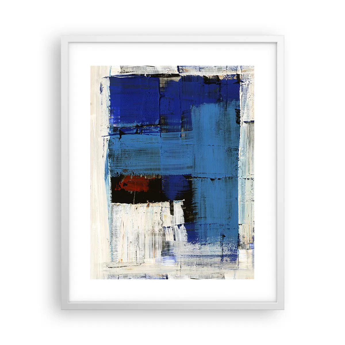 Affiche dans un cadre blanc - Poster - Secret de bleu - 40x50 cm