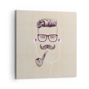 Impression sur toile - Image sur toile - Un vrai homme? - 60x60 cm