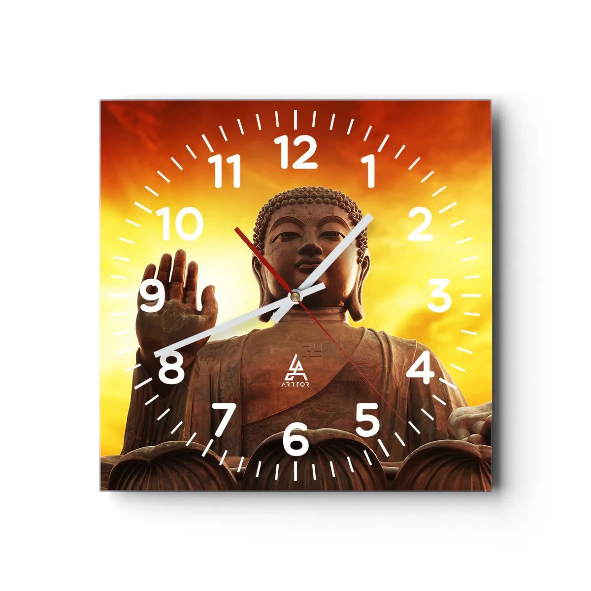 Horloge murale - Pendule murale - La paix du monde - 40x40 cm