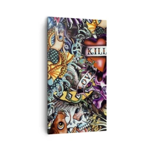 Impression sur toile - Image sur toile - Le rêve du tatoueur - 45x80 cm