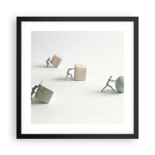 Affiche dans un cadre noir - Poster - Rien que la vie - 40x40 cm