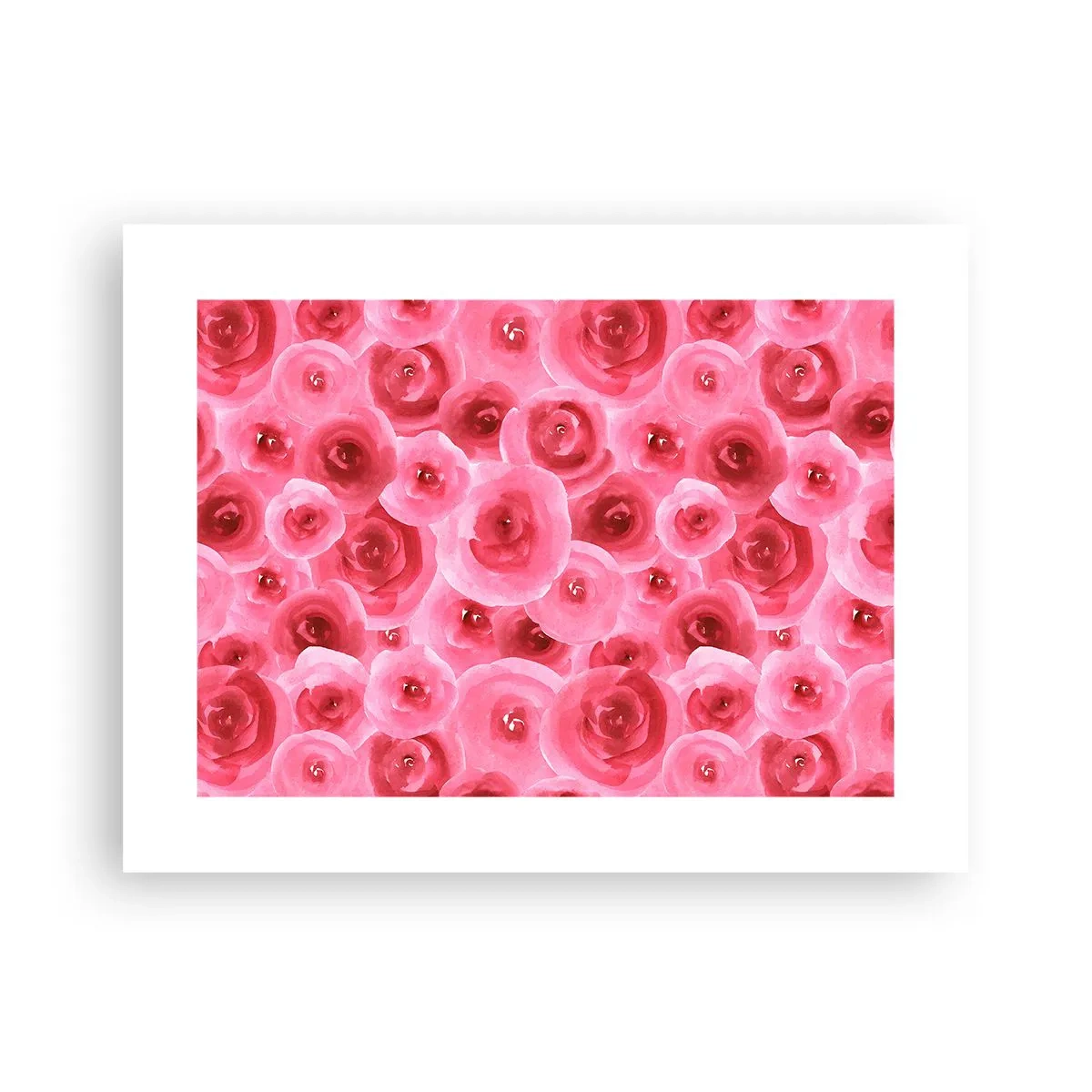 Affiche - Poster - Roses en-haut et en-bas - 40x30 cm