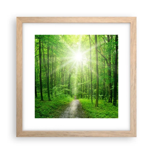 Affiche dans un chêne clair - Poster - Cathédrale verte - 30x30 cm