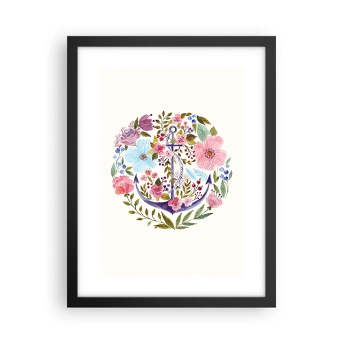 Affiche dans un cadre noir - Poster - Le beau rêve du marin - 30x40 cm