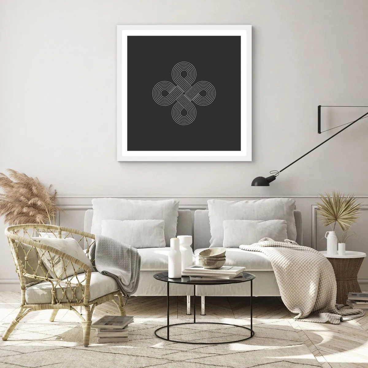 Affiche dans un cadre blanc - Poster - Dans l'âme celtique - 50x50 cm