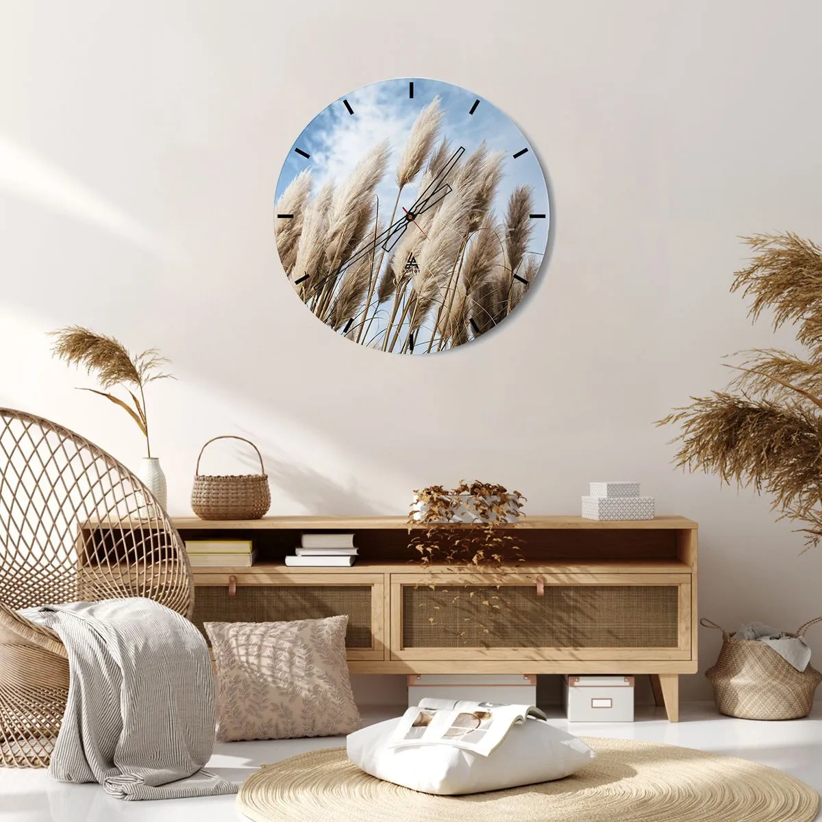 Horloge murale - Pendule murale - Caresse ensoleillée et venteuse - 40x40 cm