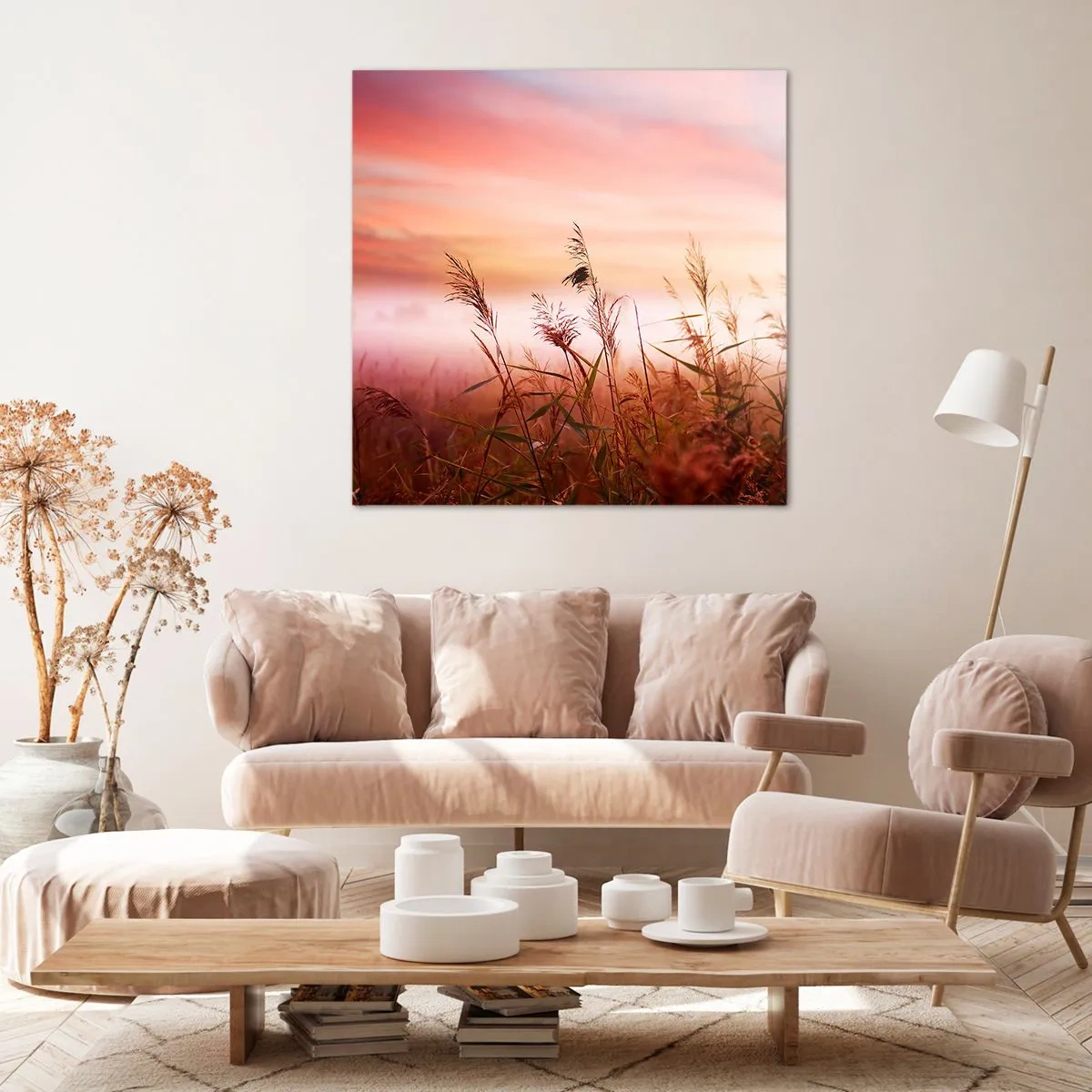 Impression sur toile - Image sur toile - Cerfs-volants, pissenlits, vent - 60x60 cm