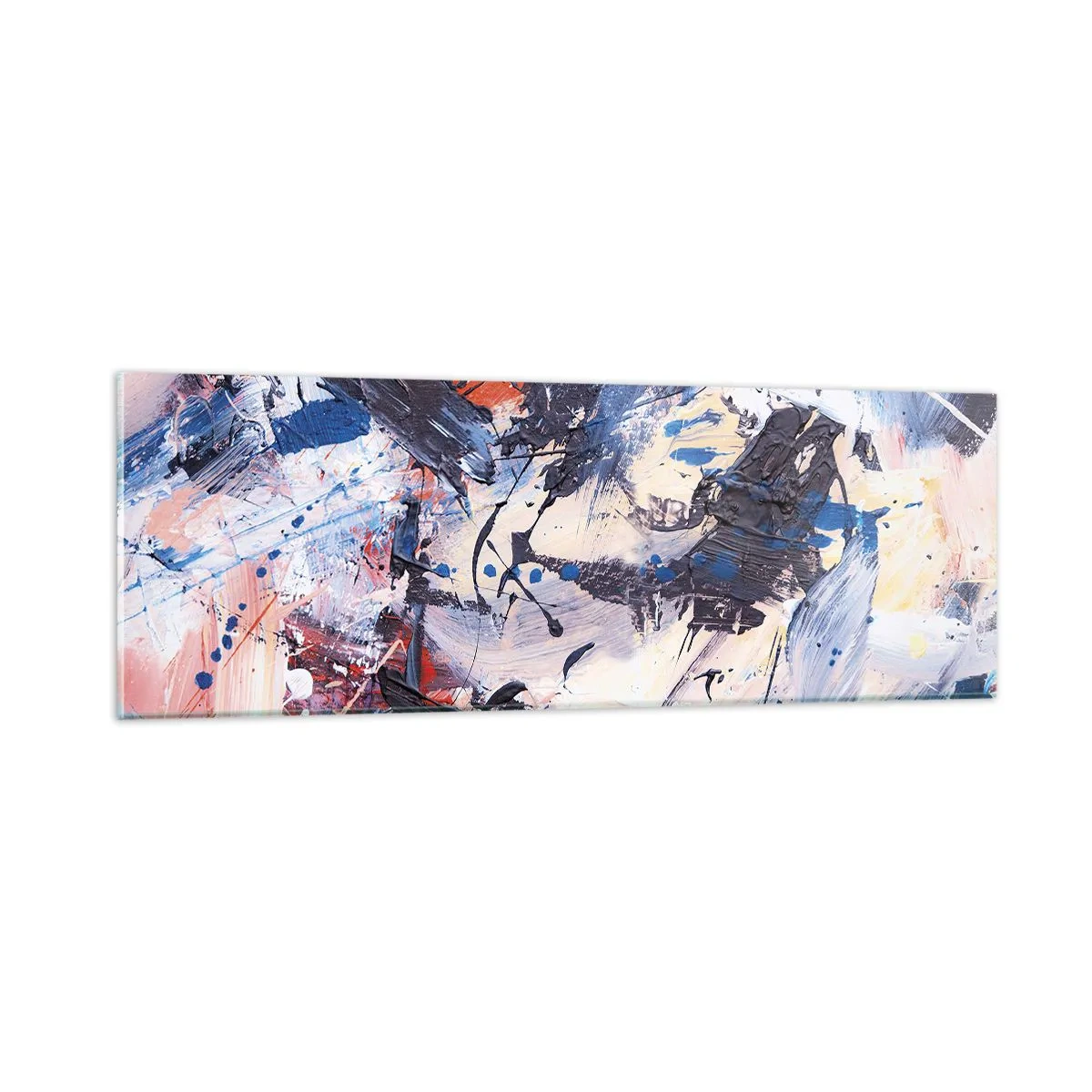 Impression sur verre - Image sur verre - La danse folle de l'abstrait - 90x30 cm