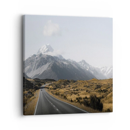 Impression sur toile - Image sur toile - Chemin vers le coeur de la montagne - 40x40 cm