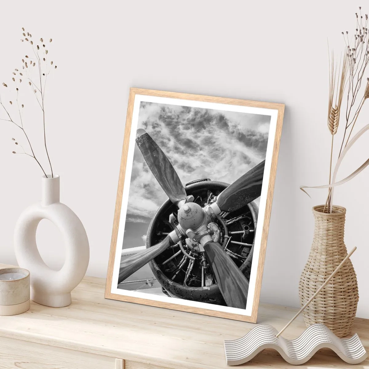 Affiche dans un chêne clair - Poster - Dompteur de ciel - 50x70 cm