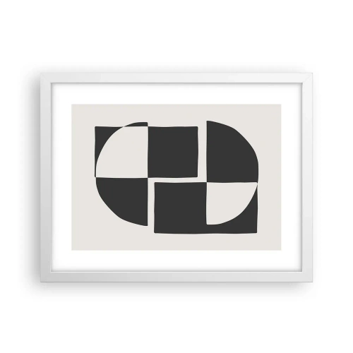 Affiche dans un cadre blanc - Poster - Antithèse - Synthèse - 40x30 cm