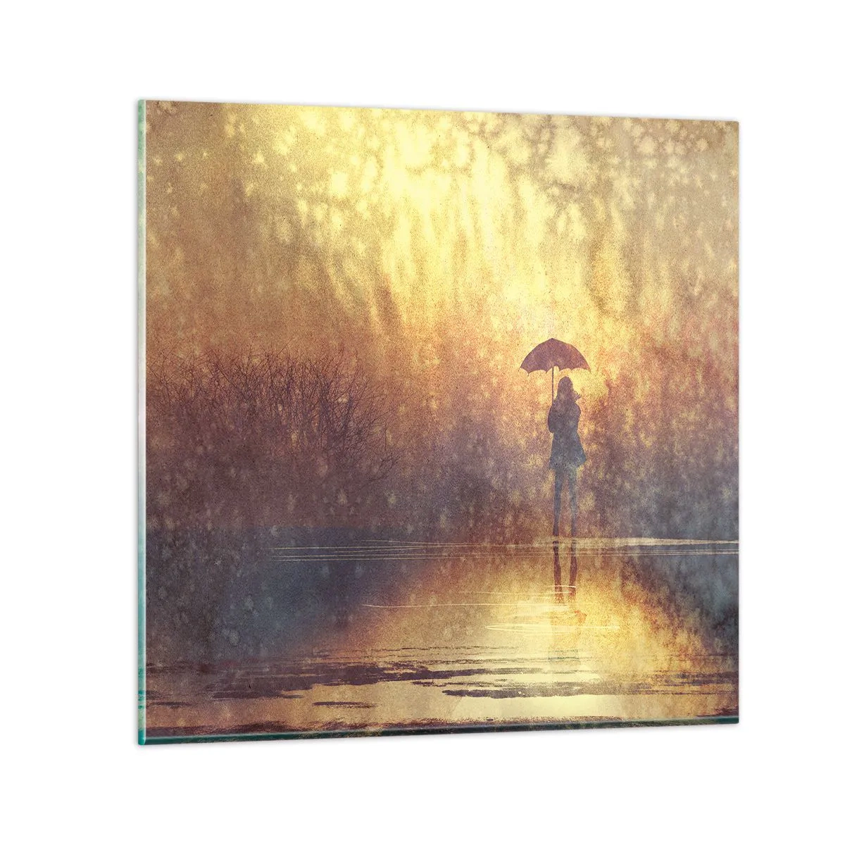 Impression sur verre - Image sur verre - Je sens que quelqu'un me regarde - 30x30 cm