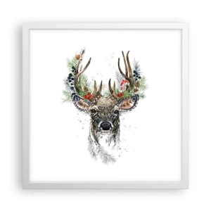 Affiche dans un cadre blanc - Poster - En robe de fête - 40x40 cm