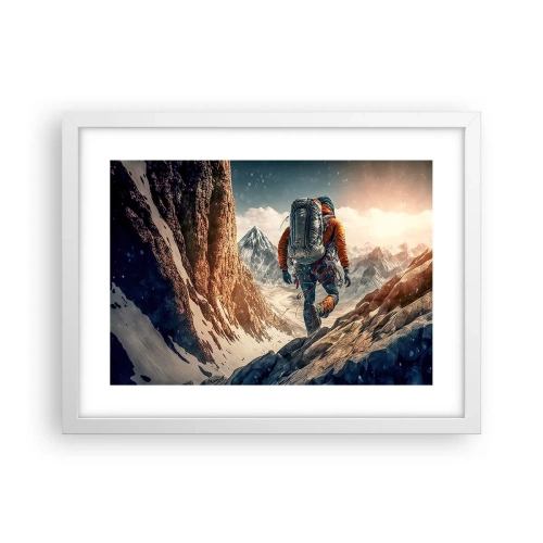 Affiche dans un cadre blanc - Poster - Guerrier solitaire - 40x30 cm