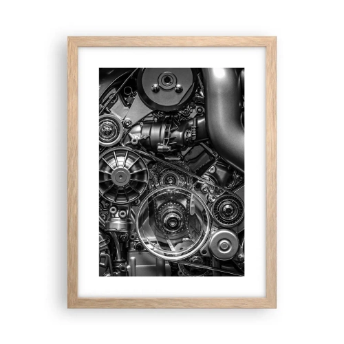 Affiche dans un chêne clair - Poster - Poésie mécanique - 30x40 cm
