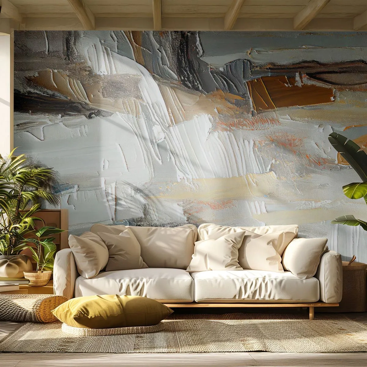 Papier Peint Photo Premium Canvas - Couches colorées - Morceau, Peinture, Peinture - 250x175 cm