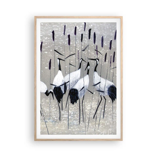 Affiche dans un chêne clair - Poster - Parmi les siens - 70x100 cm