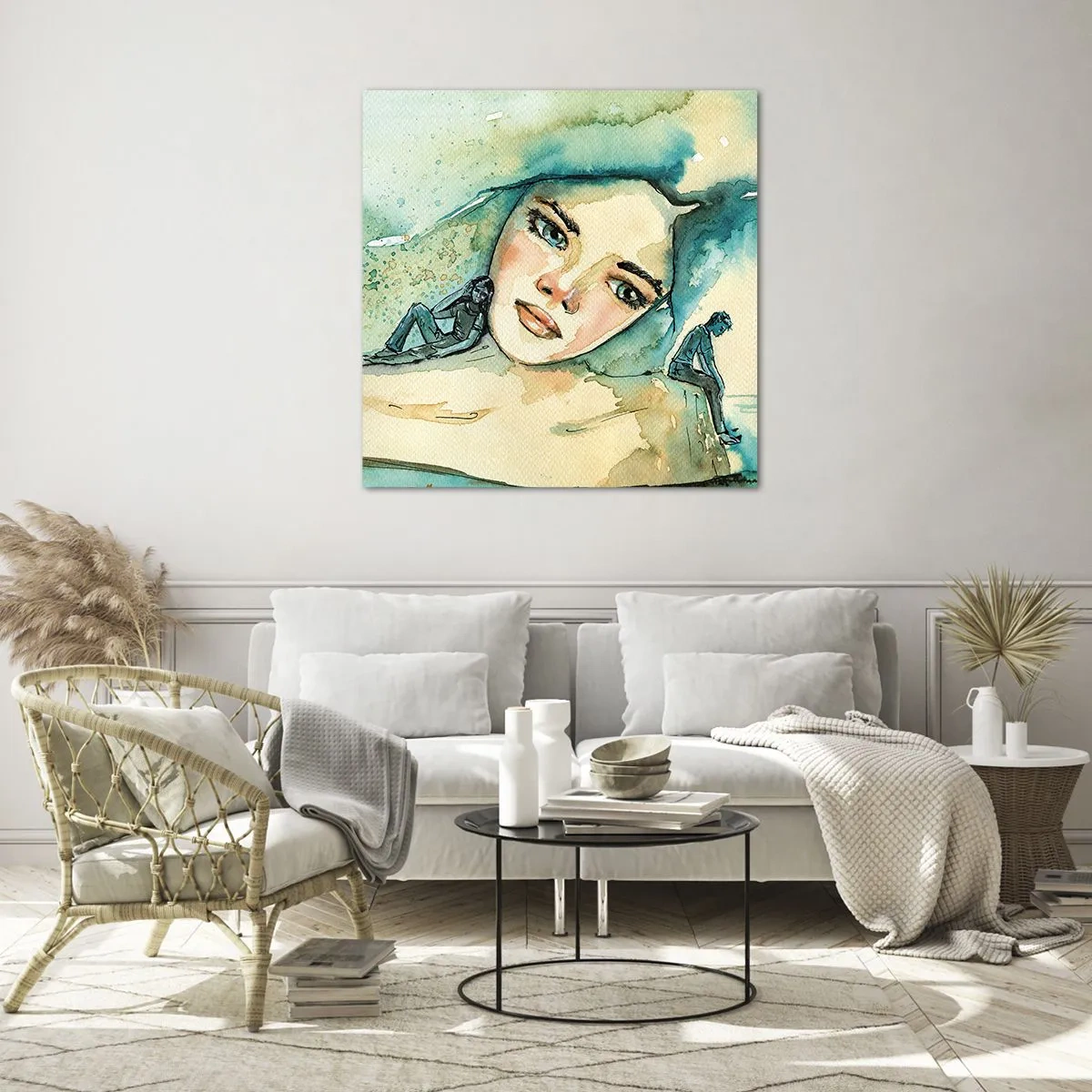 Impression sur verre - Image sur verre - Suis-je bleu? - 50x50 cm