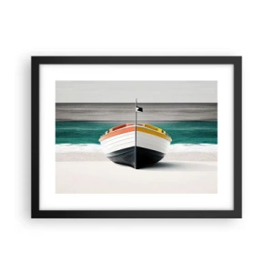 Affiche dans un cadre noir - Poster - A sa place - 40x30 cm