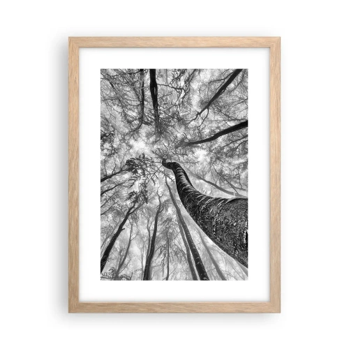 Affiche dans un chêne clair - Poster - Course vers la lumière - 30x40 cm