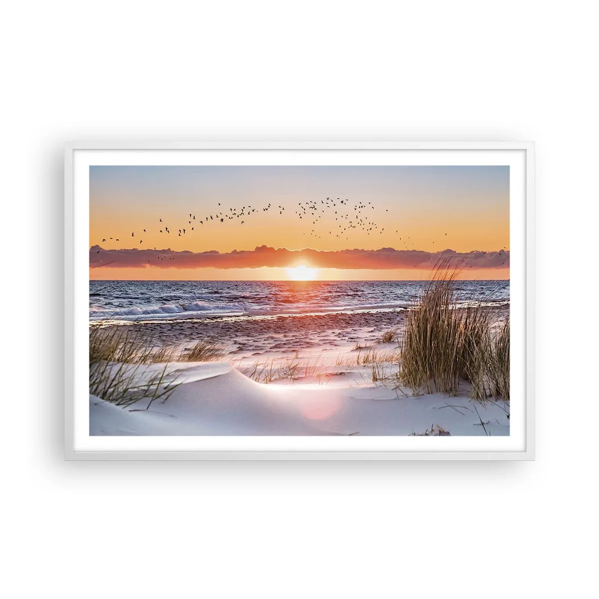 Affiche dans un cadre blanc - Poster - Paysage horizontal - 91x61 cm