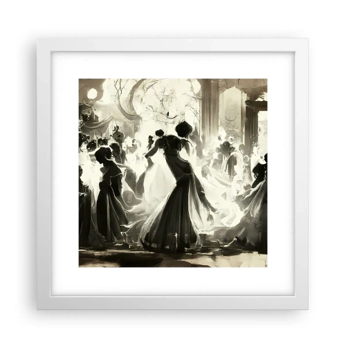 Affiche dans un cadre blanc - Poster - La grande mascarade - 30x30 cm