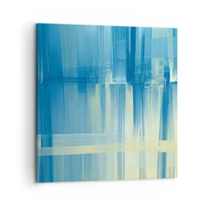 Impression sur toile - Image sur toile - Composition en turquoise - 50x50 cm