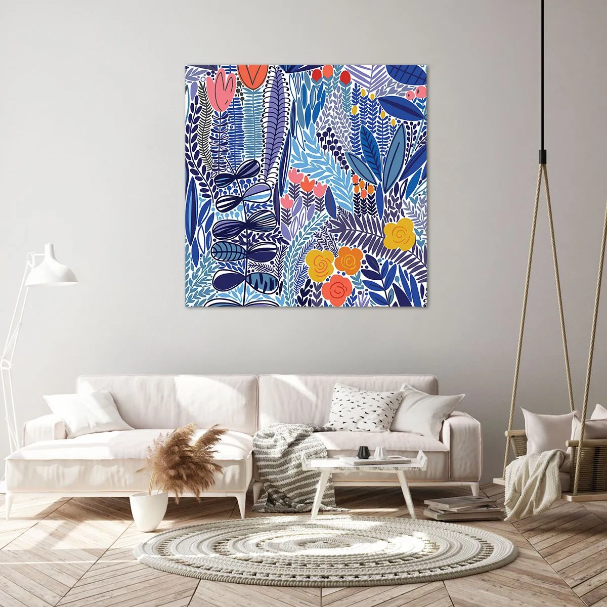 Impression sur toile - Image sur toile - Jardin hawaïen - 30x30 cm