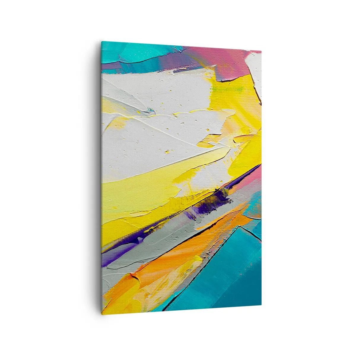 Impression sur toile - Image sur toile - Une composition abstraite aux couleurs intenses - 80x120cm - Anatomie du monde - Décoration murale moderne pour le salon et la chambre ARTTOR