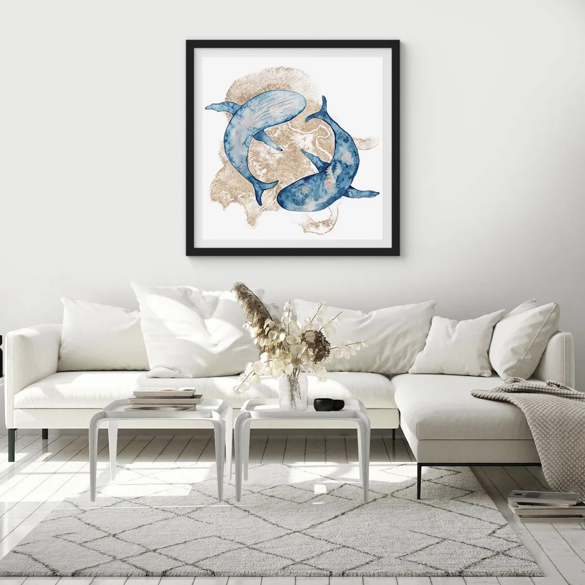 Affiche dans un cadre noir - Poster - Amis ou amoureux? - 50x50 cm